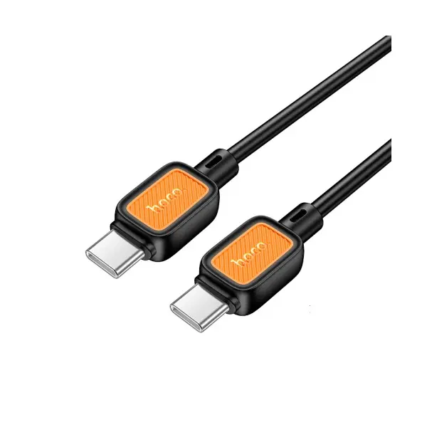 MR4_62089 Кабель pd hoco x108 benefit 60w silicone charging data cable c to c 1m, чорний 