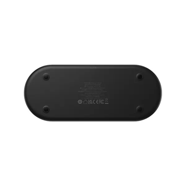 MR4_61639 Бездротовий зарядний пристрій baseus digital led display 2in1 wireless charger 20w, чорний wxsx010101 