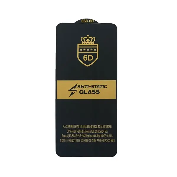 MR4_99957 Захисне скло 6d anti-static для redmi note 11, 11s, чорний (тех. пак) 