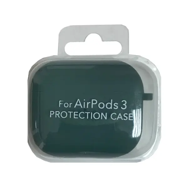 ЧОХОЛ ДЛЯ AIRPODS 3 SILICONE CASE, MICROFIBER PINE ЗЕЛЕНИЙ