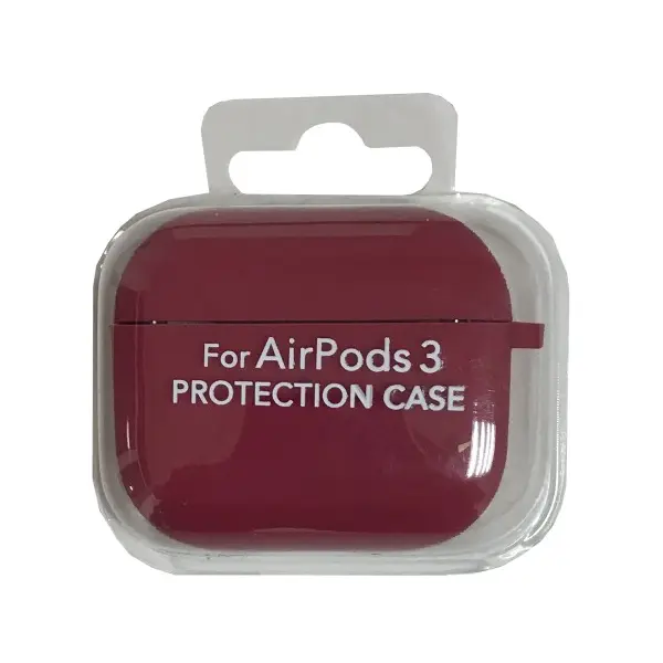 ЧОХОЛ ДЛЯ AIRPODS 3 SILICONE CASE, MICROFIBER ROSE ЧЕРВОНИЙ