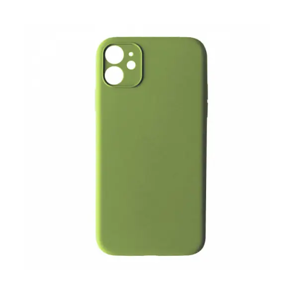MR4_99830 Чохол silicone case full camera square side copy для iphone 11 зелений 