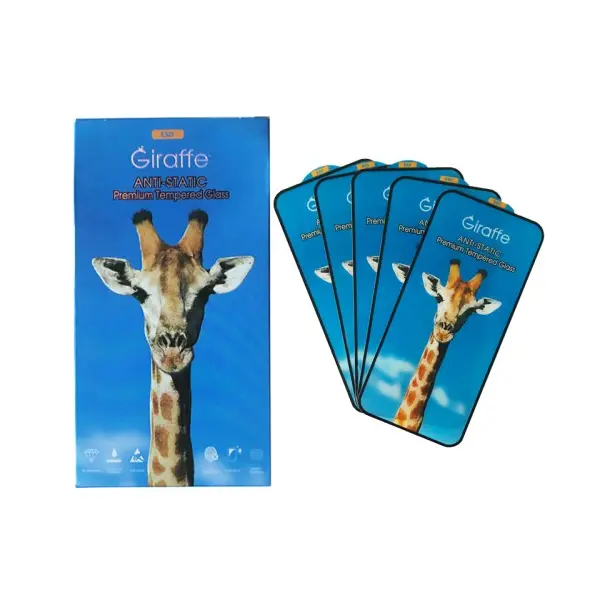ЗАХИСНЕ СКЛО GIRAFFE ANTI-STATIC GLASS ДЛЯ IPHONE 15 PRO MAX, ЧОРНИЙ, (ТЕХ. ПАК), (5ШТ)
