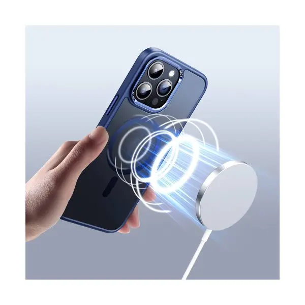 ЧОХОЛ ROCK METAL-LENS SHIELD WITH MAGNETIC ДЛЯ IPHONE 15 TITANIUM, ЧОРНИЙ
