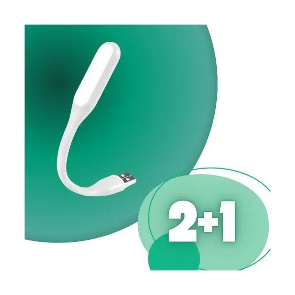 ЛАМПА LED USB FLEXIBLE, БІЛИЙ