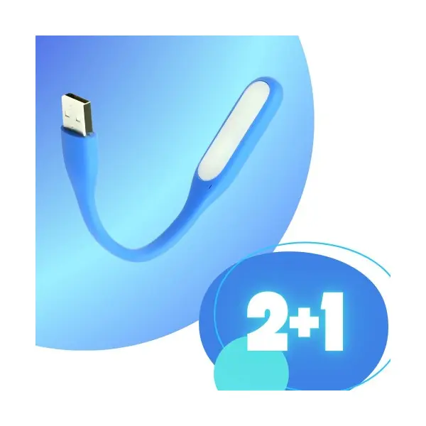 ЛАМПА LED USB FLEXIBLE СИНІЙ