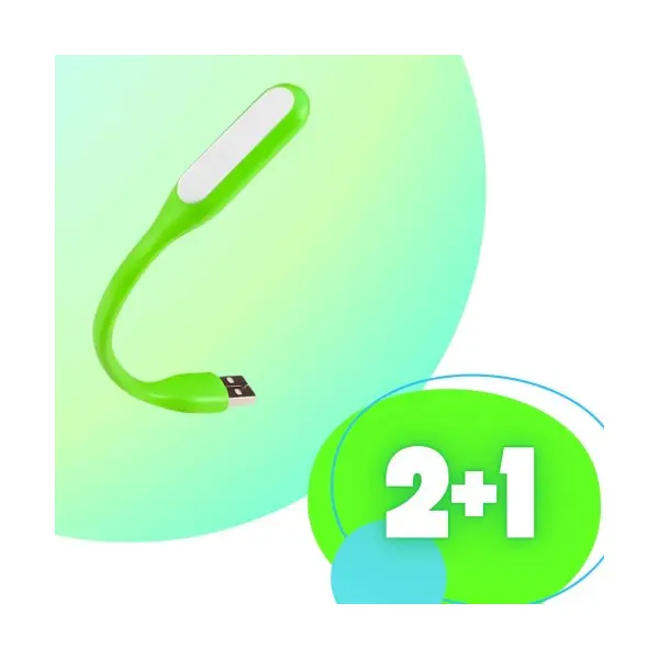 ЛАМПА LED USB FLEXIBLE ЗЕЛЕНИЙ