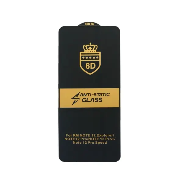 MR4_100051 Захисне скло 6d anti-static для redmi note 12 pro, чорний (тех. пак) 