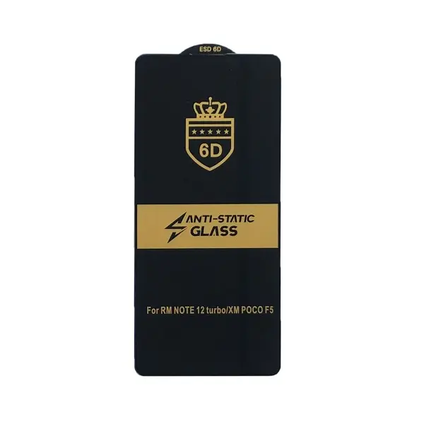 MR4_100202 Захисне скло 6d anti-static для redmi note 13 5g, note 13 pro 4g, note 14s, чорний (тех. пак) 