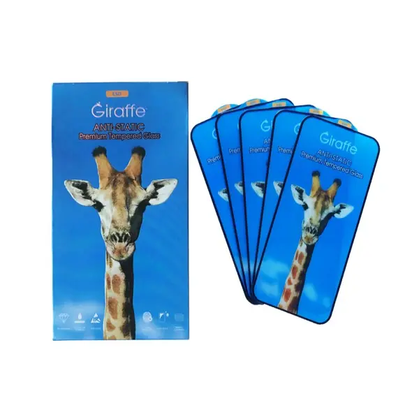 MR4_100281 Захисне скло giraffe anti-static glass для iphone 16 pro max, чорний, (тех. пак), (5шт) 