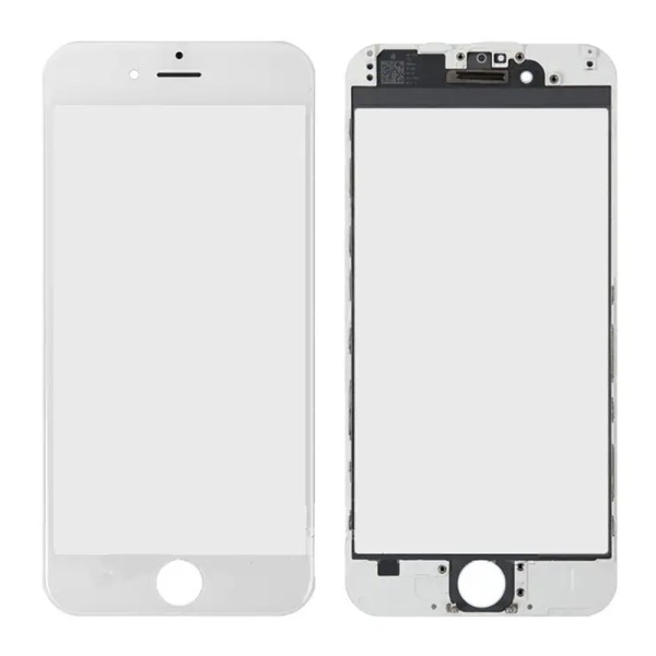 MR1_91281 Скло дисплея для переклеювання iphone 6 білий complete, з рамкою PRC