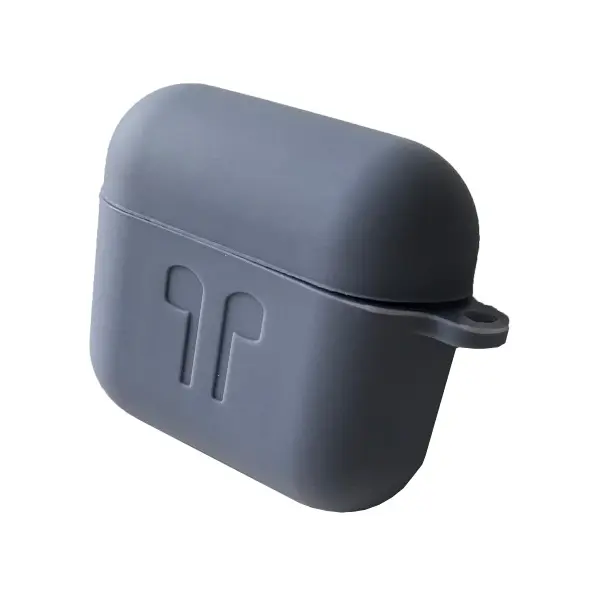 ЧОХОЛ ДЛЯ AIRPODS 3 СИЛІКОНОВИЙ 2MM LOGO 2IN1 (+ КАРАБИН) (ТЕХ. ПАК) LAVANDER