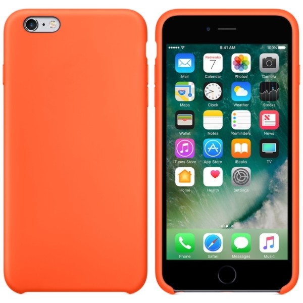 MR1_91692 Чохол silicone case для iphone 6 plus, 6s plus light помаранчевий SILICONE CASE