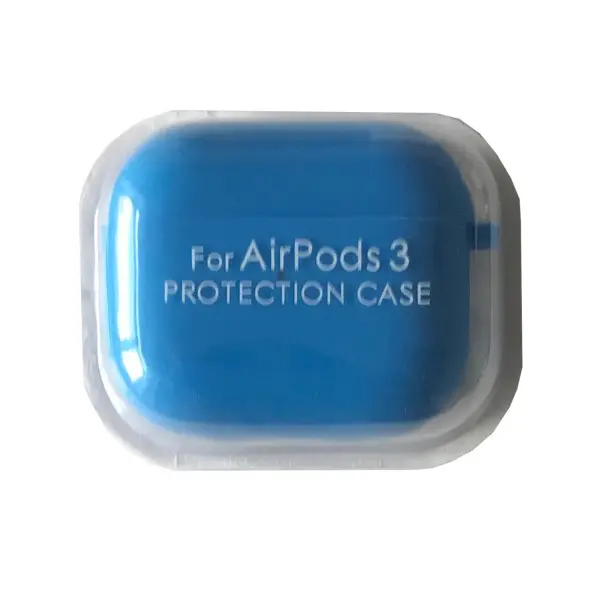 ЧОХОЛ ДЛЯ AIRPODS 3 SILICONE CASE, MICROFIBER СИНІЙ