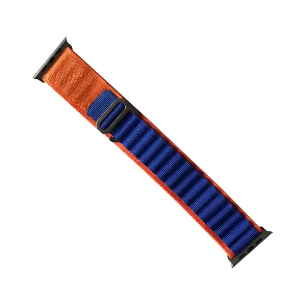 РЕМІНЕЦЬ ДЛЯ APPLE WATCH ALPINE LOOP 42, 44, 45, 49 ПОМАРАНЧЕВИЙ-BLUE