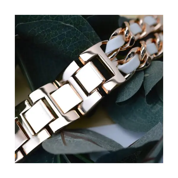 РЕМІНЕЦЬ ДЛЯ APPLE WATCH CHANEL LEATHER 38, 40, 41 ROSE GOLD-ЧОРНИЙ