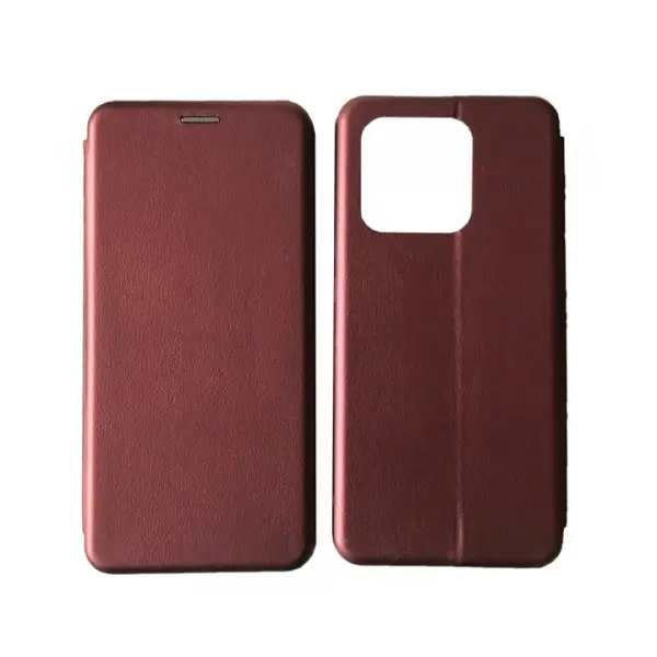 ЧОХОЛ-КНИЖКА LEVEL ДЛЯ REDMI 12C MARSALA