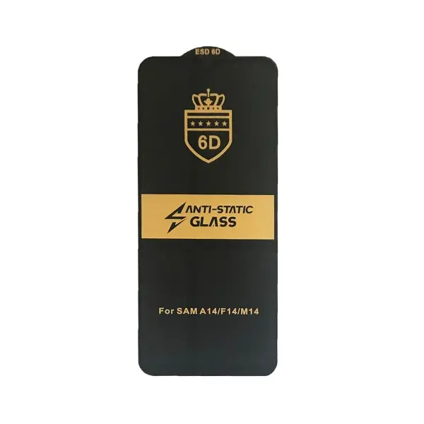 ЗАХИСНЕ СКЛО 6D ANTI-STATIC ДЛЯ SAMSUNG A14, A14 5G, M14, ЧОРНИЙ (ТЕХ. ПАК)