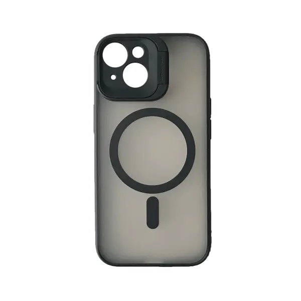 MR4_104814 Чохол rock guard with magnetic (foldable bracket) для iphone 15 titanium, чорний 