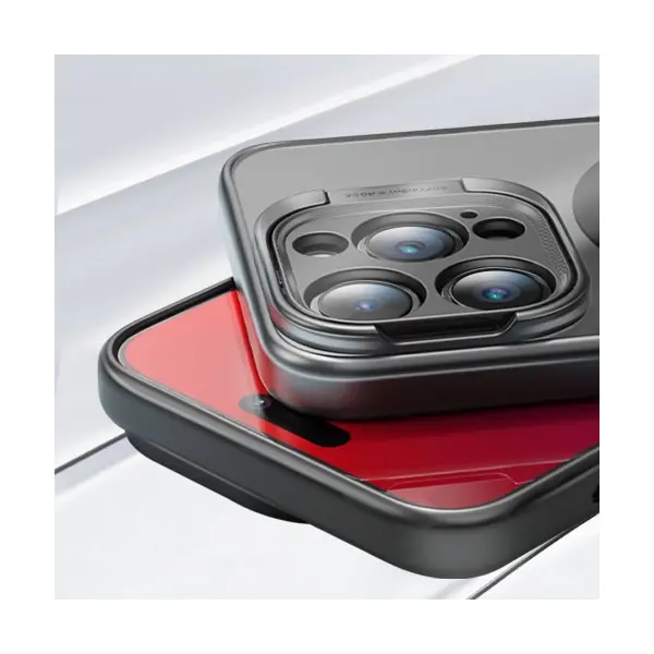 ЧОХОЛ ROCK GUARD WITH MAGNETIC (FOLDABLE BRACKET) ДЛЯ IPHONE 15 TITANIUM СИНІЙ