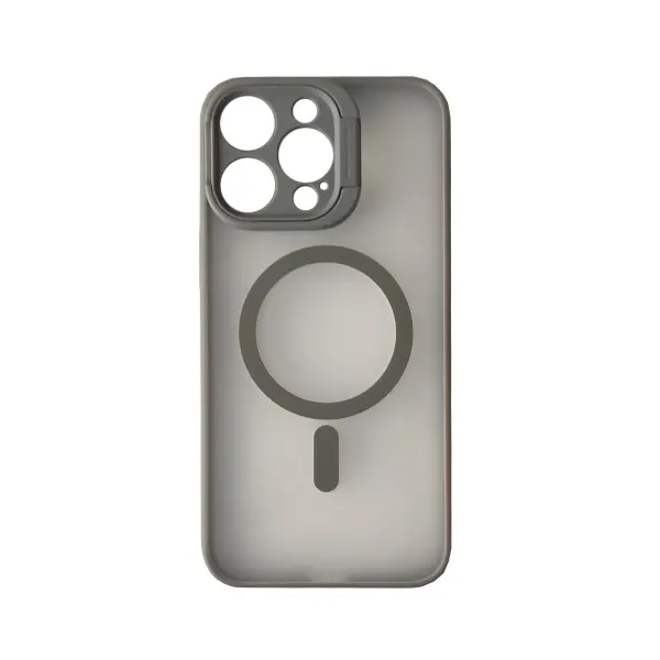 MR4_104816 Чохол rock guard with magnetic (foldable bracket) для iphone 15 titanium, сірий 