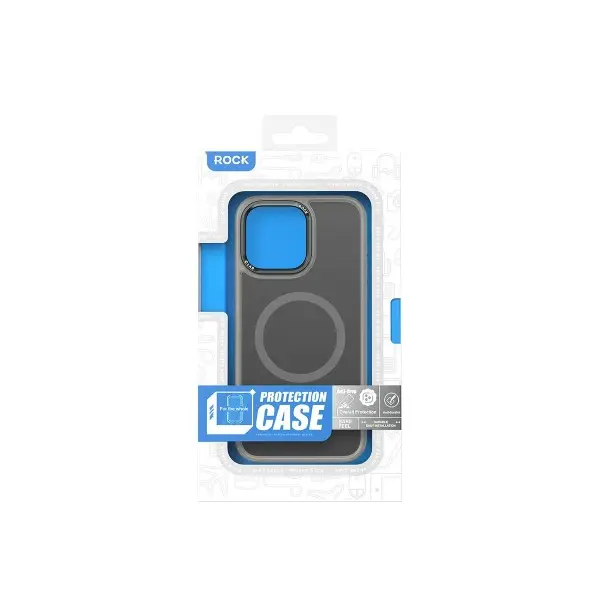 ЧОХОЛ ROCK METAL-LENS SHIELD WITH MAGNETIC ДЛЯ IPHONE 15 TITANIUM СИНІЙ