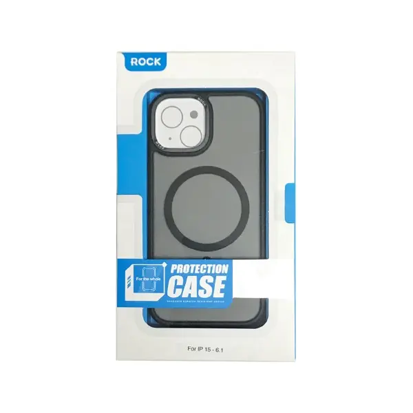ЧОХОЛ ROCK METAL-LENS SHIELD WITH MAGNETIC ДЛЯ IPHONE 15 TITANIUM СИНІЙ