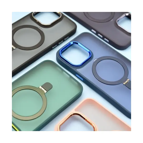 ЧОХОЛ MATTE RING-MAGSAFE ДЛЯ IPHONE 12 PRO MAX СВІТЛО РОЖЕВИЙ