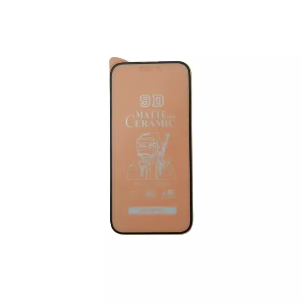 MR4_104241 Захисне скло ceramic matte для iphone 15, 16, чорний (тех. пак) 