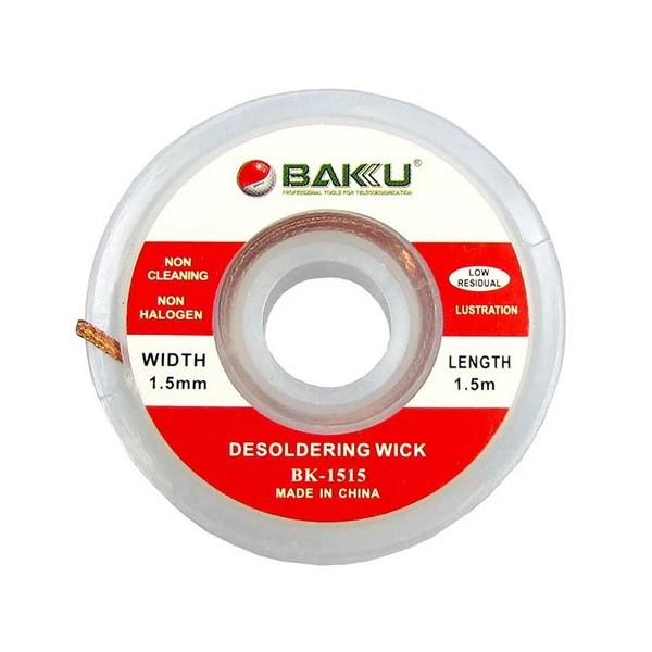 MR3_102424 Очищувач припою baku bk-1515 (червона етикетка, 1.5mm x 0.75m) BAKU