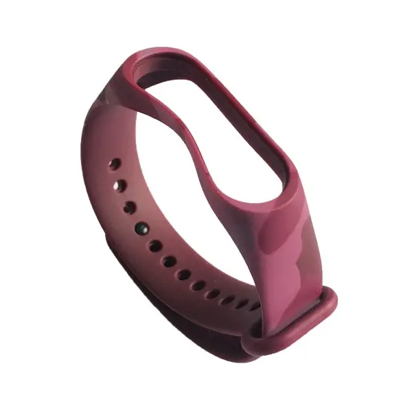 РЕМІНЕЦЬ ДЛЯ XIAOMI MI BAND 3, 4 CAMOUFLAGE MARSALA-PINK