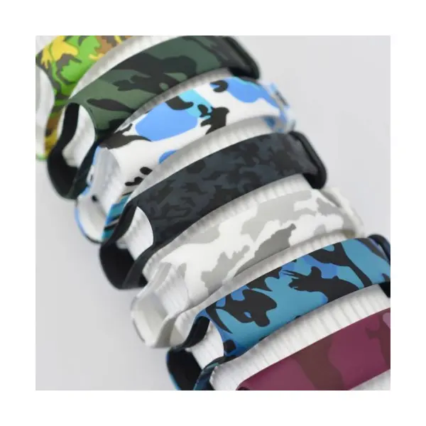 РЕМІНЕЦЬ ДЛЯ XIAOMI MI BAND 5, 6, 7 CAMOUFLAGE, ЧОРНИЙ-DARK, СІРИЙ