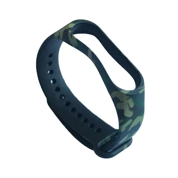 РЕМІНЕЦЬ ДЛЯ XIAOMI MI BAND 3, 4 CAMOUFLAGE, ЧОРНИЙ-GREEN 2