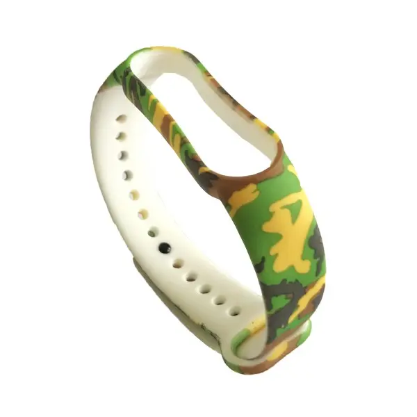 MR4_105883 Ремінець для xiaomi mi band 5, 6, 7 camouflage зелений 1 
