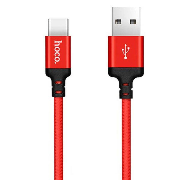 MR3_118294 Кабель usb type-c hoco x14 times speed type-c 2a 2m червоний HOCO