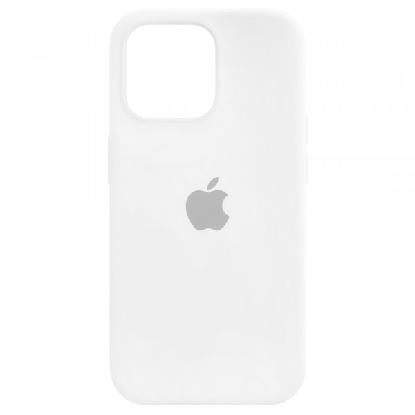 MR3_118766 Чохол silicone case для iphone 14 pro max (9) білий (закритий низ) SILICONE CASE