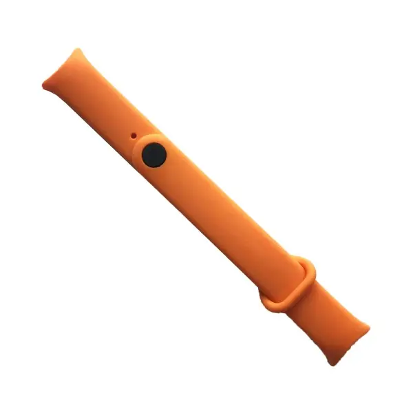 MR4_106405 Ремінець для xiaomi mi band 8, 9, 10 dark помаранчевий 