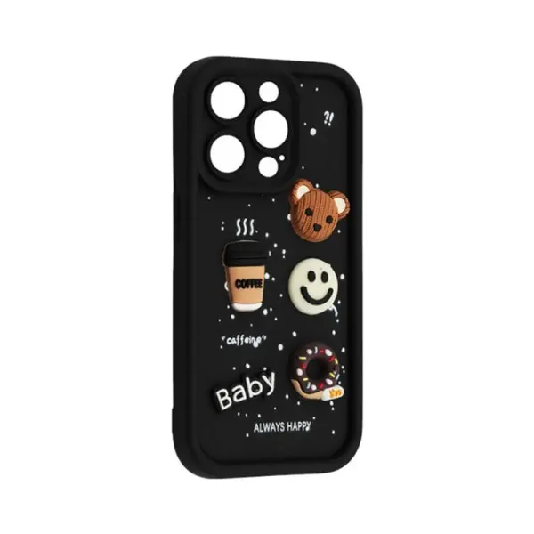 MR4_106611 Чохол happy donut case для iphone 13 pro, чорний 
