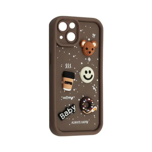 MR4_106642 Чохол happy donut case для iphone 15 brown 