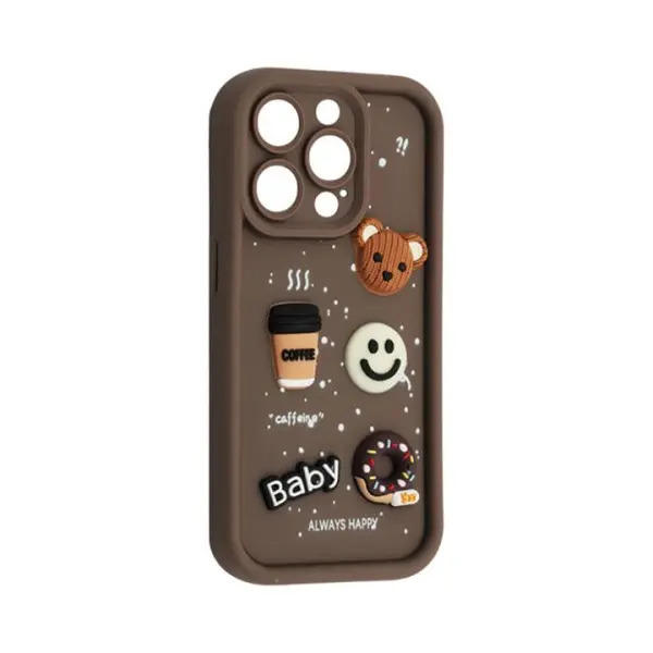 MR4_106654 Чохол happy donut case для iphone 15 pro max brown 