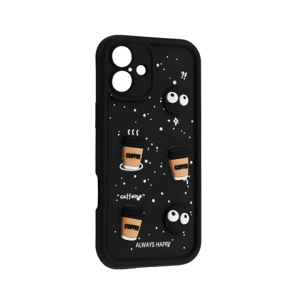 MR4_106668 Чохол happy cookie case для iphone 16 plus, чорний 