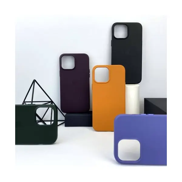 ЧОХОЛ LEATHER CASE WITH MAGSAFE ДЛЯ IPHONE 16 PRO MAX INK