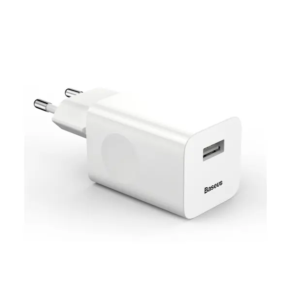 MR4_130015 Мережевий зарядний пристрій baseus charging quick charger 1usb, 2a, білий ccall-bx02 