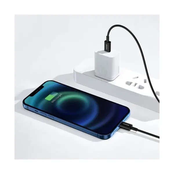 КАБЕЛЬ PD BASEUS SUPERIOR SERIES FAST CHARGING DATA CABLE TYPE-C TO LIGHTNING PD 20W 1M, ЧОРНИЙ CATLYS-A01