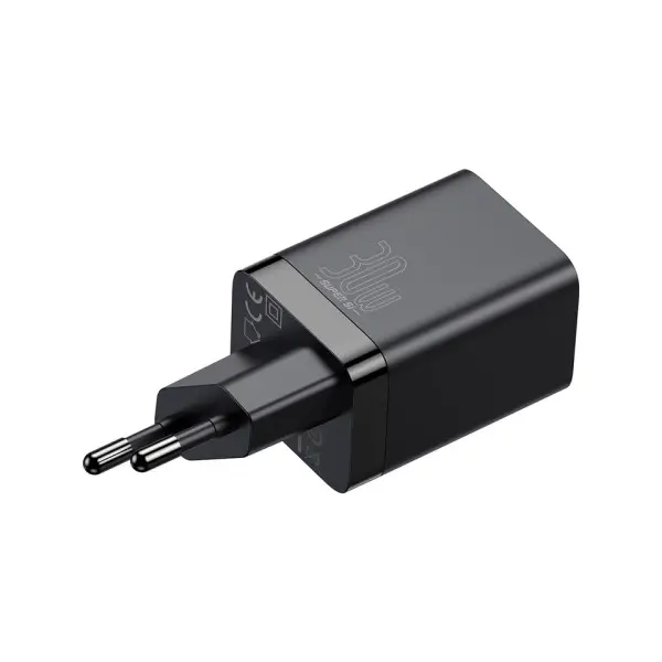 MR4_129990 Мережевий зарядний пристрій baseus super si pro quick charger c+u 30w eu, чорний ccsupp-e01 