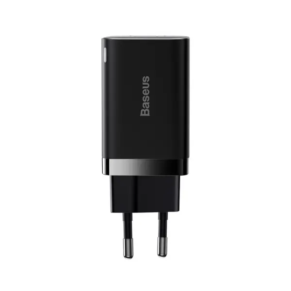 MR4_129990 Мережевий зарядний пристрій baseus super si pro quick charger c+u 30w eu, чорний ccsupp-e01 