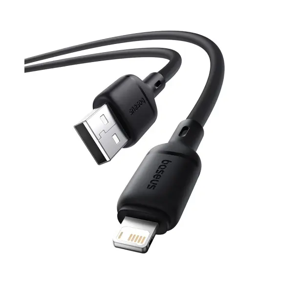 MR4_107244 Кабель baseus silky series usb-a to lightning 2.4a 2m, чорний p10377702113-01 