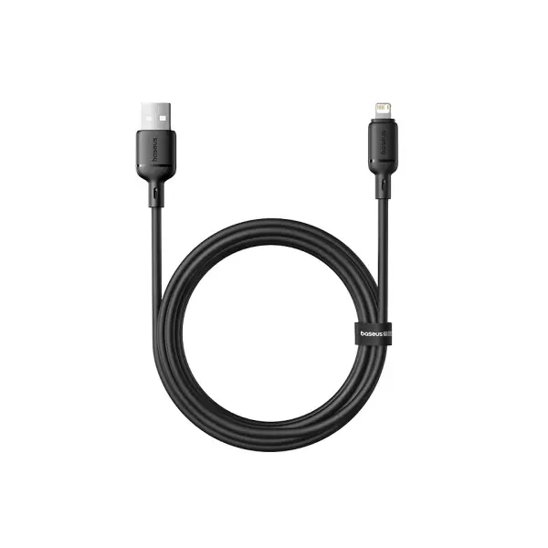 MR4_107244 Кабель baseus silky series usb-a to lightning 2.4a 2m, чорний p10377702113-01 