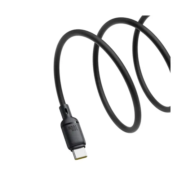 КАБЕЛЬ PD BASEUS SILKY SERIES TYPE-C TO TYPE-C 100W 2M, ЧОРНИЙ P10377704113-01
