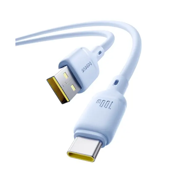 КАБЕЛЬ BASEUS SILKY SERIES USB-A TO TYPE-C 100W 1M СИНІЙ P10377703313-00